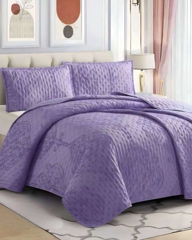 CUBRECAMA QUILT TUFTING DE LUJO SUAVE 2 PLAZAS - 3