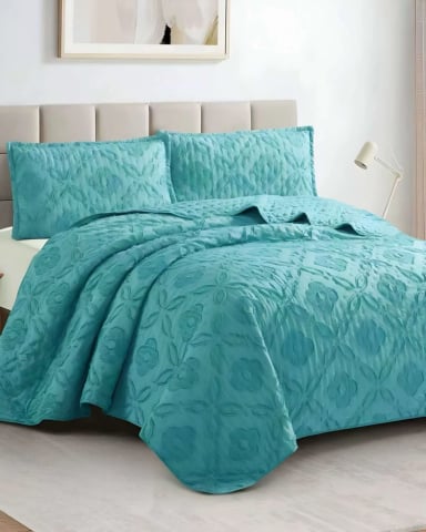 CUBRECAMA QUILT TUFTING DE LUJO SUAVE 2 PLAZAS - 3