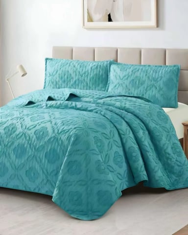 CUBRECAMA QUILT TUFTING DE LUJO SUAVE 2 PLAZAS - 4