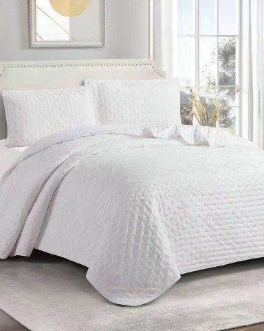 CUBRECAMA QUILT TUFTING DE LUJO SUAVE 2 PLAZAS - 3