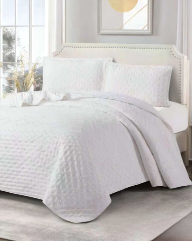 CUBRECAMA QUILT TUFTING DE LUJO SUAVE 2 PLAZAS - 4