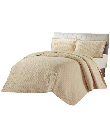 CUBRECAMA 2 PLAZAS DE LUJO EXTRA SUAVE CON RELIEVES DE TUFTING - 3