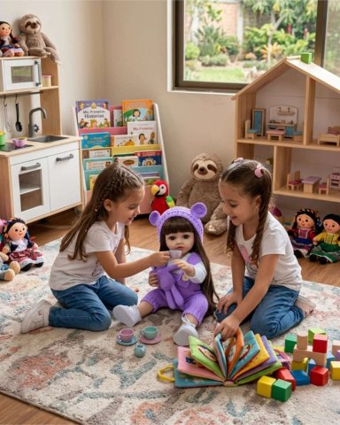 MUÑECA REBORN REALISTA 55 CM 100% SILICONA SUAVE + ACCESORIOS - 3