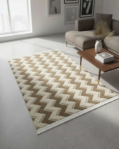ALFOMBRA CON RELIEVE DISEÑO JACQUARD ANTIDESLIZANTE 200X240 CM - 3