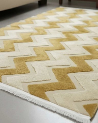 ALFOMBRA CON RELIEVE DISEÑO JACQUARD ANTIDESLIZANTE 180X200 CM - 3