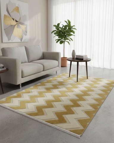 ALFOMBRA CON RELIEVE DISEÑO JACQUARD ANTIDESLIZANTE 180X200 CM - 4