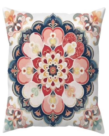 FUNDAS DE COJIN MANDALA ESTAMPADAS PACK DE 4 PIEZAS - 1