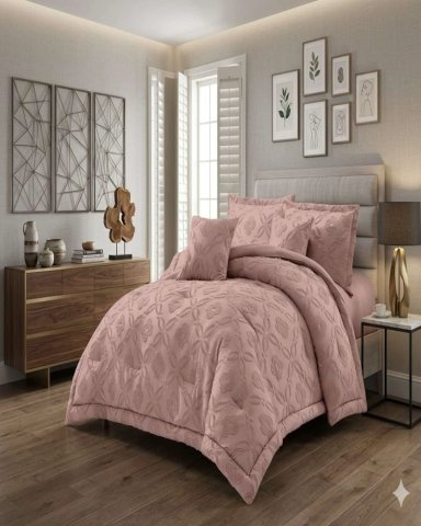 CUBRECAMA QUILT NORDICO DELGADO DISEÑO FLORES 2 PLAZAS - 1