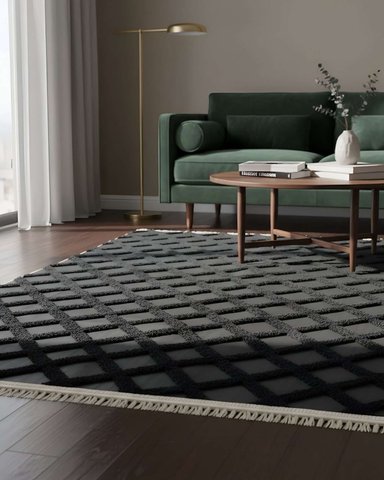 ALFOMBRA MODERNA JACQUARD BICOLOR 240X200 - 1