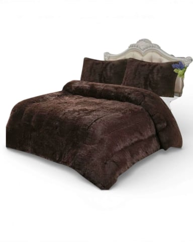 PLUMON CUBRECAMA 2 PLAZAS SHERPA PELUDO INVIERNO DISEÑO SUAVE - 6