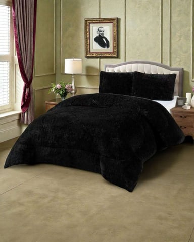 PLUMON CUBRECAMA 2 PLAZAS SHERPA PELUDO INVIERNO DISEÑO SUAVE - 4