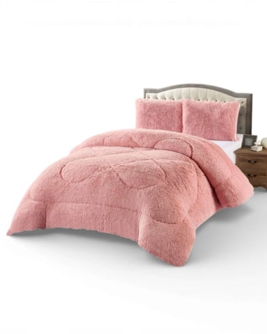 PLUMON CUBRECAMA 2 PLAZAS SHERPA PELUDO INVIERNO DISEÑO SUAVE - 6