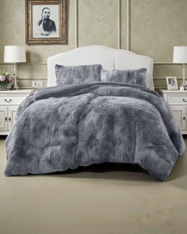 PLUMON CUBRECAMA 2 PLAZAS SHERPA PELUDO INVIERNO DISEÑO SUAVE - 3