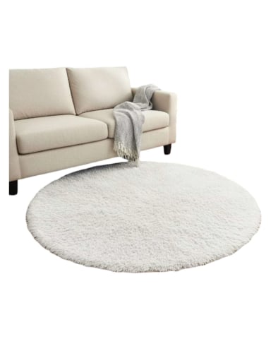 ALFOMBRA REDONDA DE PELO SUAVE SHAGGY 150 CM - 4