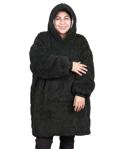MANTA POLERON HOODIE GIGANTE CON CHIPORRO SHERPA - UNISEX TE RMICO - 4