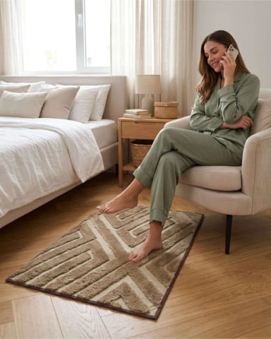 BAJADA DE CAMA MODERNA 50X80CM DISEÑO JACQUARD - 5