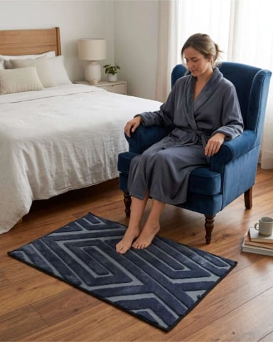 BAJADA DE CAMA MODERNA 50X80CM DISEÑO JACQUARD - 1