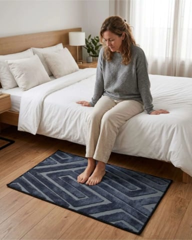 BAJADA DE CAMA MODERNA 50X80CM DISEÑO JACQUARD - 2