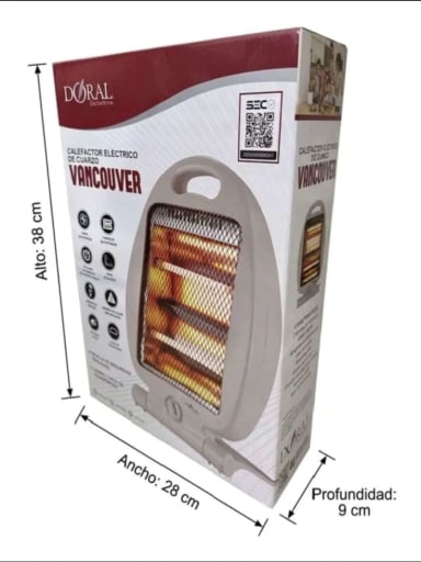 CALEFACTOR ELECTRICO DE CUARZO VAMCOUVER DORAL - 5