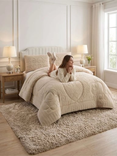 CUBRECAMA PLUMON JACQUARD PREMIUM 2 PLAZAS INVIERNO TE RMICO - 6
