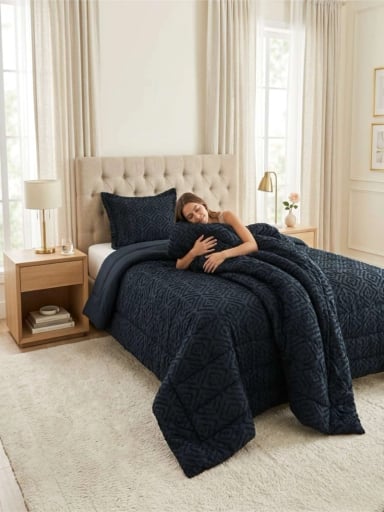PLUMON NORDICOS 1.5 PLAZAS DISEÑO GEOME TRICO + FUNDA - 2