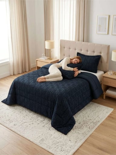 PLUMON NORDICOS 1.5 PLAZAS DISEÑO GEOME TRICO + FUNDA - 5