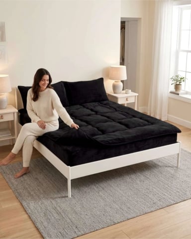CUBRE COLCHON ACOLCHADO PLUSH ULTRA SUAVE 2 PLAZAS - 2