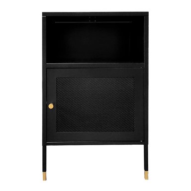VELADOR PUERTA DE MALLA METALICA COLOR NEGRO - 1