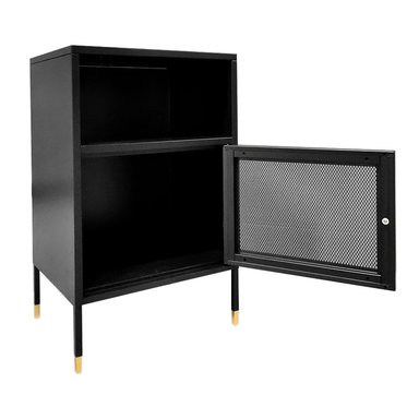 VELADOR PUERTA DE MALLA METALICA COLOR NEGRO - 3