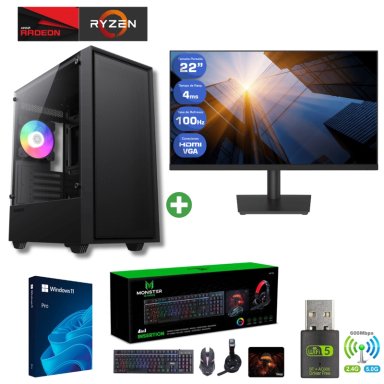 PC GAMER AMD RYZEN 7 5700G - 16GB RAM - VEGA 8 - 1TB - ( MONITOR 22' ) STORM - 1