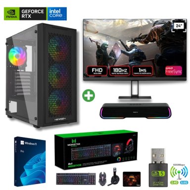 PC GAMER INTEL CORE I5 12400F - 16GB - RTX 5060 - 1TB ( PARLANTE + MONITOR 24' )TNM01 - 1
