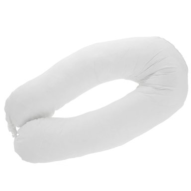 COJÍN SUEÑO BLANCO ALMOHADA MULTIFUNCIONAL MATERNAL MAS LA FUNDA 144 HILOS 87 X 32 CM CELESTE - 3