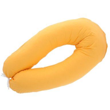COJÍN SUEÑO BLANCO ALMOHADA MULTIFUNCIONAL MATERNAL MAS LA FUNDA 144 HILOS 87 X 32 CM AMARILLO - 1