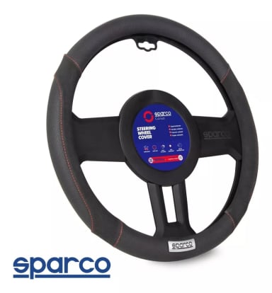 FUNDA CUBRE VOLANTE SPARCO ORIGINAL EXCELENTE CALIDAD 1112BK - 2