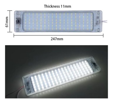 LUZ DE TECHO INTERIOR 108 LED AUTO UNIVERSAL 12-24V R&C - 3