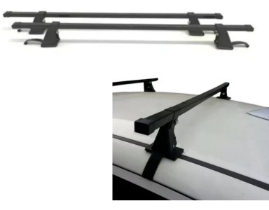 BARRA PORTA EQUIPAJE UNIVERSAL PORTAEQUIPAJE AUTOS GANCHO METÁLICO R&C - 4