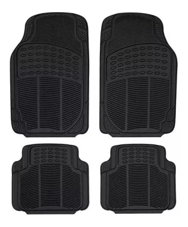 ALFOMBRA QUÍMICA UNIVERSAL PISO DE GOMA AUTO UNIVERSAL 4 PIEZAS PREMIUN /R&C - 1