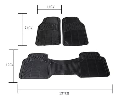 ALFOMBRA QUÍMICA UNIVERSAL PISO DE GOMA AUTO UNIVERSAL 3 PIEZAS CAMELLO /R&C - 4