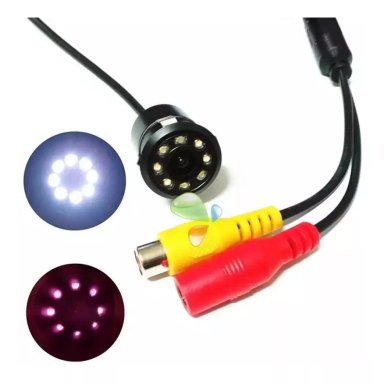 CAMARA DE REVERSA HD EMBUTIDA 8 LED RETROCESO VISION NOCTURN - 1