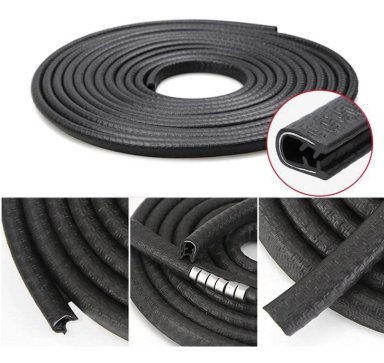 MOLDURA AUTO RYC SELLO PRESIÓN PROTECTORA PUERTAS CAPOT 5M NEGRO - 3