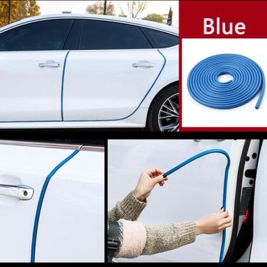MOLDURA AUTO SELLO PRESION PROTECTORA PUERTAS CAPOT 5M AZUL - 1