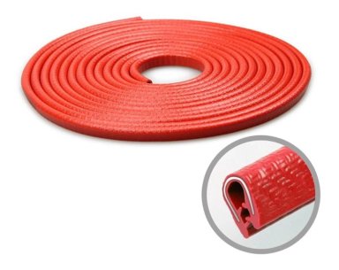 MOLDURA AUTO SELLO PRESION PROTECTORA PUERTAS CAPOT 5M ROJO - 2