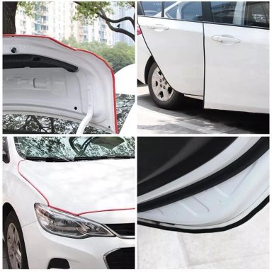 MOLDURA AUTO SELLO PRESION PROTECTORA PUERTAS CAPOT 5M ROJO - 4