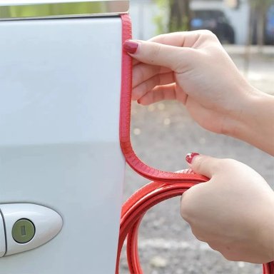 MOLDURA AUTO SELLO PRESION PROTECTORA PUERTAS CAPOT 5M ROJO - 7