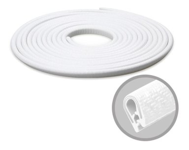 MOLDURA AUTO SELLO PRESION PROTECTORA PUERTAS CAPOT 5M BLANCO - 1