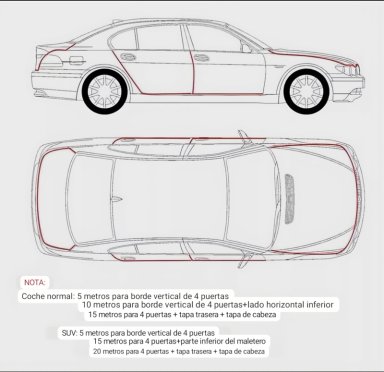 MOLDURA AUTO SELLO PRESION PROTECTORA PUERTAS CAPOT 5M BLANCO - 7