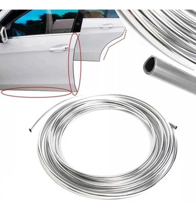 MOLDURA AUTO PROTECTORA PUERTAS CAPOT EMBUTIDA 15M CROMADO - 1