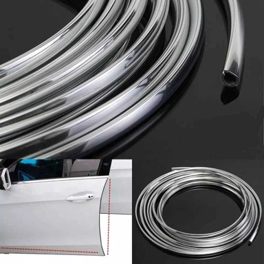 MOLDURA AUTO PROTECTORA PUERTAS CAPOT EMBUTIDA 15M CROMADO - 2