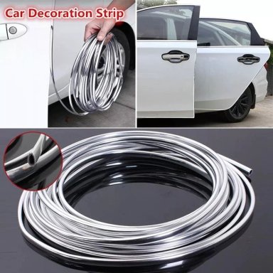 MOLDURA AUTO PROTECTORA PUERTAS CAPOT EMBUTIDA 15M CROMADO - 5