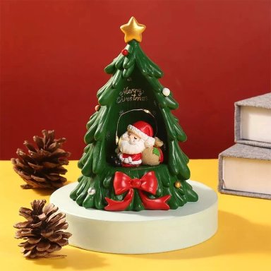 LÁMPARA NAVIDEÑA PINO ÁRBOL DE NAVIDAD CON SANTA LUZ DECORA - 2